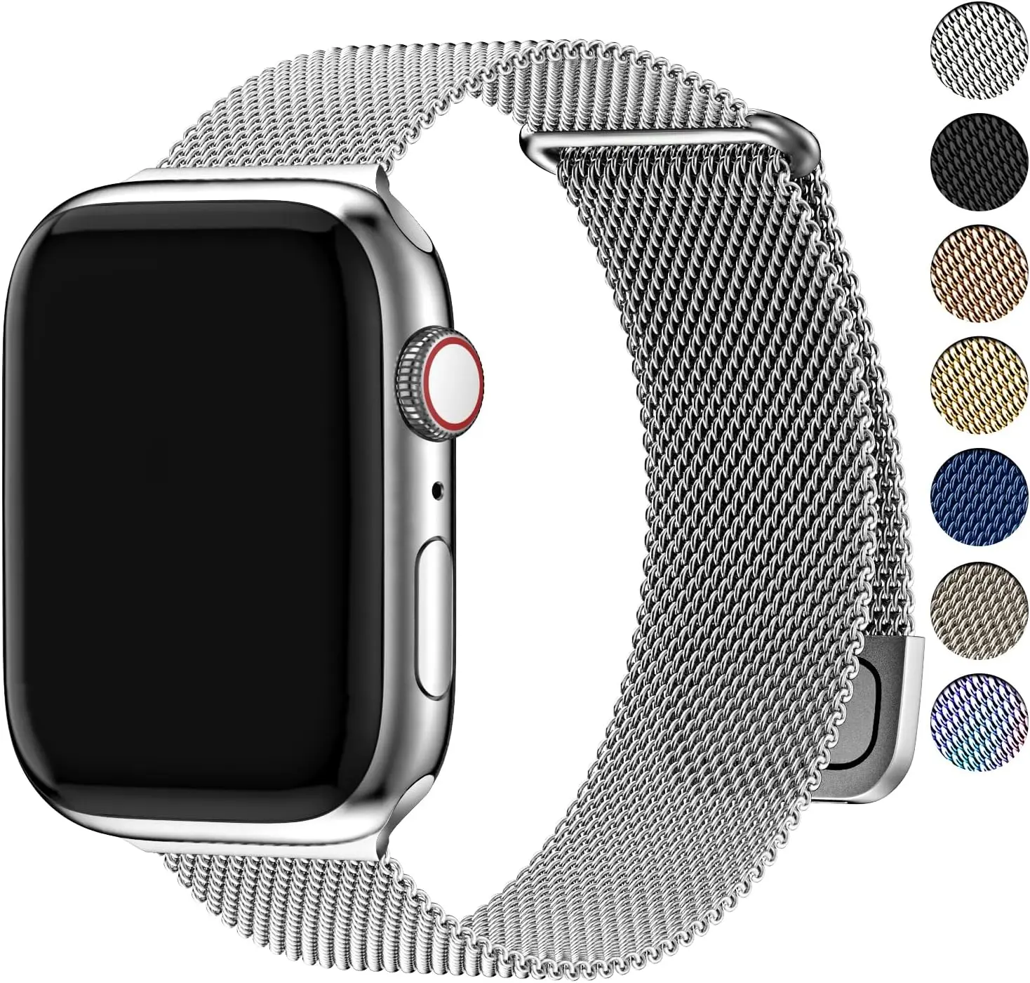 Apple Watch Series 11 with Silver Stainless Steel Mesh Strap