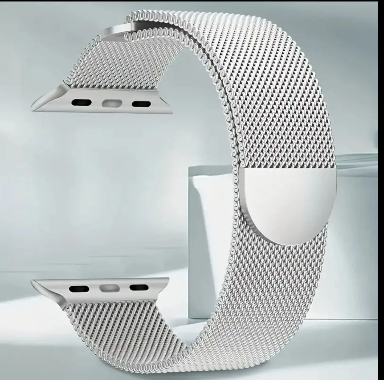 Silver Milanese Stainless Steel Mesh Band