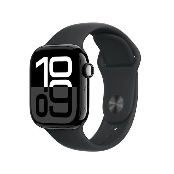 Apple Watch Series 10 Premium Clone – 42mm Jet Black Aluminium Case with Black Sport Band - Image 7