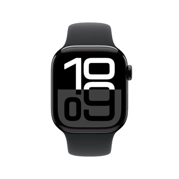 Apple Watch Series 10 Premium Clone – 42mm Jet Black Aluminium Case with Black Sport Band - Image 6
