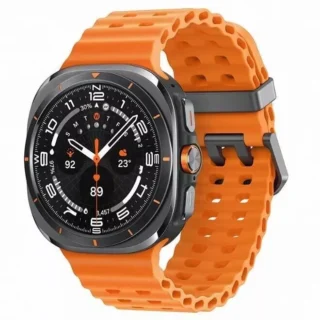 Samsung Galaxy Watch Ultra – 47mm LTE (Orange Edition) | Titanium Build, Super AMOLED, 10 ATM Water Resistance, and Comprehensive Health Tracking