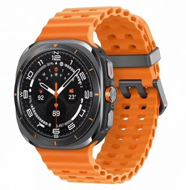 Samsung Galaxy Watch Ultra – 47mm LTE (Orange Edition) | Titanium Build, Super AMOLED, 10 ATM Water Resistance, and Comprehensive Health Tracking