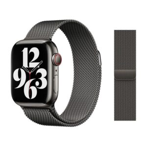 Black Chain Apple Watch Series 10 Premium Clone – 42mm Black/Silver Case Bold Tech. Timeless Black.
