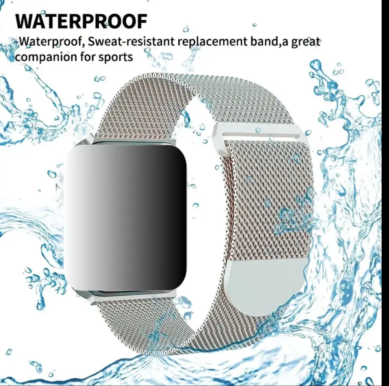 Apple Watch Series 11 with Silver Stainless Steel Mesh Strap - Image 5