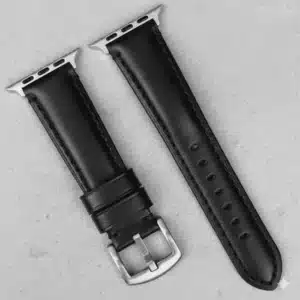 Black Leather Strap for Apple Watch Series
